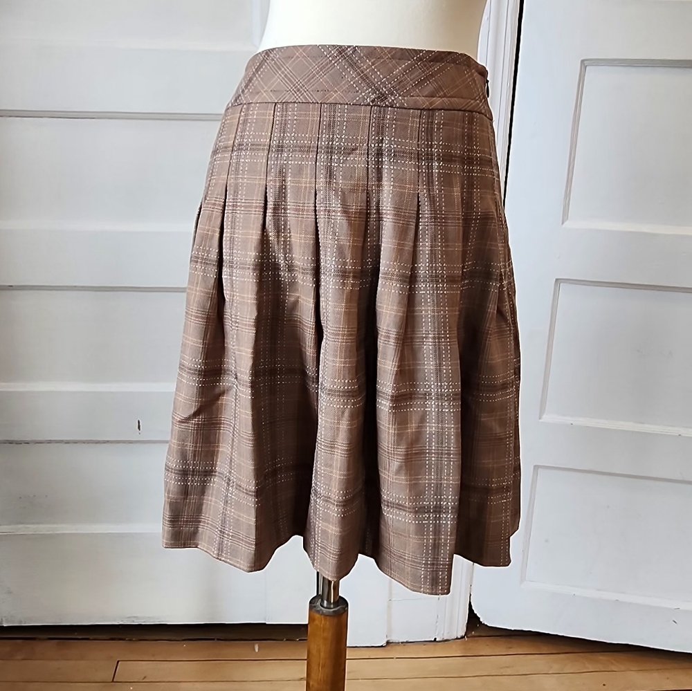 Pendleton Plaid Pleated Skirt, Size 8P